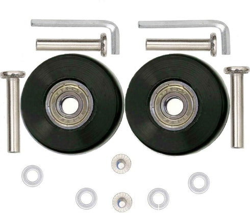 ORO 1 Pair Luggage Wheels Replacement, 40 * 18mm Case Wheels with 8mm Bearings for Suitcase, Inline Skate, Caster Board