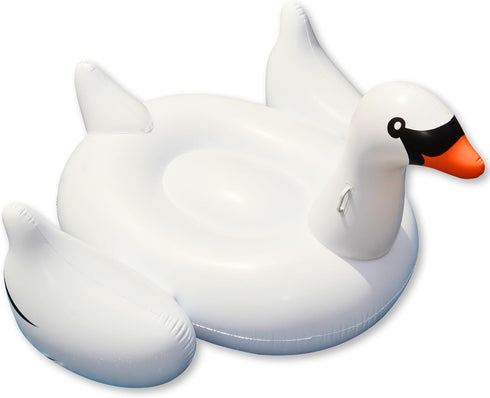 SWIMLINE ORIGINAL 90621 Giant Inflatable Swan Pool Float Floatie Ride-On Lounge W/