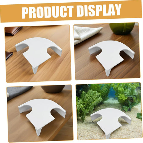 Healifty Aquarium Fish and Shrimp Shelter Cave with Two Holes Small White Resin Hideout Ornament for Freshwater Tank