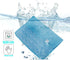 Extra Large Dog Cooling Mat, Breathable Washable Summer Pet Cooling Pad for Kennels, Crates, Beds (Blue) 40"x28"