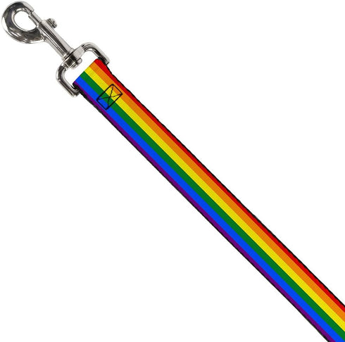 Dog Leash Flag Pride Rainbow 4 Feet Long 1.0 Inch Wide