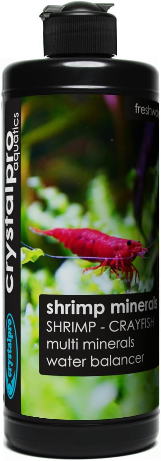 Shrimp Minerals 16.9 Oz, Essential Minerals for Shrimp Tanks and Invertebrates, Freshwater Aquarium Salt for Live Shrimp