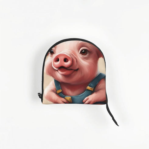 MDATT 13.4 6.1 10.2 Inches Naughty Pig Baby Print Pet Portable Shoulder Bag, Foldable Pet Bag X X