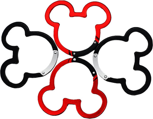 ChUmta 2PCS 2.36*Width: 2.16*Diameter: 1.7, Aluminum Carabiner Ear Mouse Ring, Caribeener Clips, Spring Snap Hook