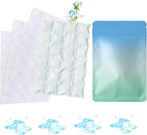 Lighibeuty Reusable Dry Ice Packs for Coolers, Lunch Boxes & Shipping,Flexible, Cuttable, No