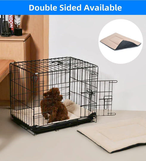 Dog Bed Crate Pad - 24" L x 18" W Kennel Pad - Machine Washable Entire Dog Crate Beds - Double Sided Pet Mat