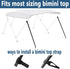 One Hooks Adjustable Bimini Boat Top Straps, 38"~70" Marine Awning Webbing Straps with Heavy Duty Snap Hooks