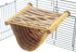 emours Double Bunkbed Hammock Sleep Bed Cage, Play Platform with Warm Fleece for Hamster Mice