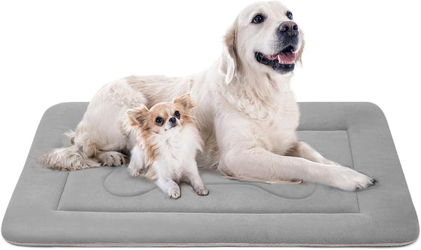 JoicyCo Extra Large Soft Dog Crate Pad Mat 48 in - Non-Slip Washable Sleeping Mattress for Pets