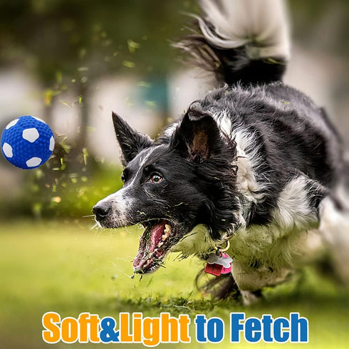Soft Squeaky Dog Ball 2.56” - Latex Squeaky Toys for Medium and Small Dogs, 3pcs for Fetch and Chase