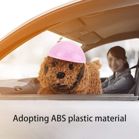 Dog Helmet Motorcycle Hard Safety Hat - Adjustable Windproof Snowproof Cap for Puppy Riding (Black)