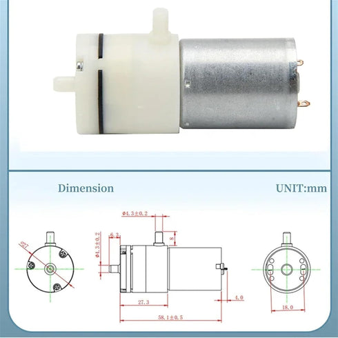 NYUMMRYT 3.7V 6V 12V 370 Small Motor Diaphragm Air Vacuum Pump Negative Pressure Suction Pump DIY Breast Inflator
