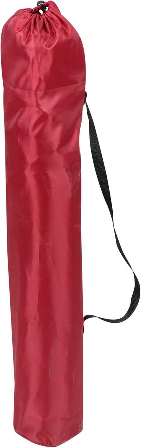 Generic Basic Quad Folding Camp Chair with Cup Holder, Red, Adult