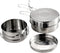 Kisangel Portable Camping Cookware Set Stainless Steel Cooking Kit Lightweight Compact for
