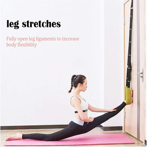 Yoga Fitness Stretching Strap, Door Flexibility Stretching Strap for Rehab, Pilates, Ballet, Dance, Gymnastics
