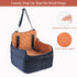 TOPOmerice Cozy 30 lbs Elevated Dog Car Seat for Small Dogs Luxurious Dutch Suede Leather Pet Booster with Adjustable