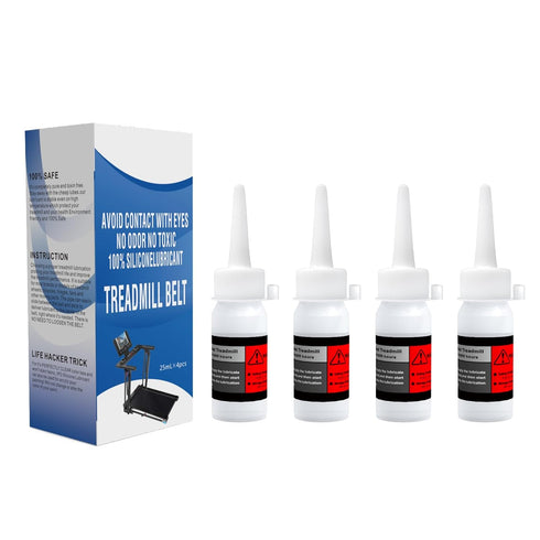 AKLUER Treadmill Lubricant (25ml/Bottle) - Silicone-Based Belt Oil for Noise Reduction &