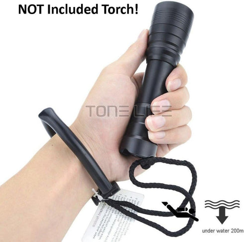 TONELIFE Pack of 4 Locking Wrist Lanyard - Safety Straps for Scuba Diving Lights, Waterproof Camera Float