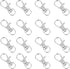 POPETPOP 20pcs Metal Bird Cage Locks, Pet Cage Door Lock Hook Clips, Safety Buckles for Birds Cage Accessories