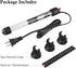 FEDOUR 50W 100W 300W Submersible Glass Aquarium Heater for Fresh and Salt Water (100W)