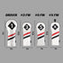 Majek Retro Golf Headcovers | White Red and Black Vintage Leather Style 1 3 5 X Driver Fairway Covers