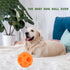 Dog Toy Balls, 5 Inch Treat Dispenser, Interactive Chew Toy for Food Dispensing, Ball for Large Medium Dogs (Orange)