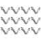 HARFINGTON 12pcs Double Button Kayak Paddle Snap Spring Clip, 60x10mm, 65Mn Spring Steel V-Shaped Locking Tube Clips