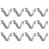 HARFINGTON 12pcs Double Button Kayak Paddle Snap Spring Clip, 60x10mm, 65Mn Spring Steel V-Shaped Locking Tube Clips