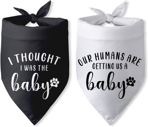 Our Humans are Getting us a Baby Dog Bandana Pregnancy Announcement Dog