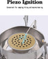SVNVIOZ Camping Stove Windproof Backpacking Stove with Piezo Ignition, Plastic Storage Box, 2 Types Fuel Canister Adapters, Camping Gear Portable Stove for Outdoor Camping Hiking Cooking by SVNVIOZ