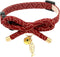 PetSoKoo Cute Bowtie Cat Collar with Bell, Red - Japanese Stylish Bowknot & Fish Charm, Safety Breakaway