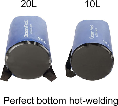 Floating Waterproof Dry Bag for Women Men, 10L/20L Roll Top Lightweight Storage Bag for Watersports, Travel, Beach