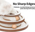 Lulu's world 11-Inch Interactive Cat Toys for Indoor Cats, Wooden Cat Ball Track with Puzzle Top, Anti-Tip Cat Tower