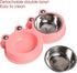 Skrtuan Stainless Steel Pet Bowls - Double Food & Water Bowls for Dogs, Cats, Non-Slip Feeder