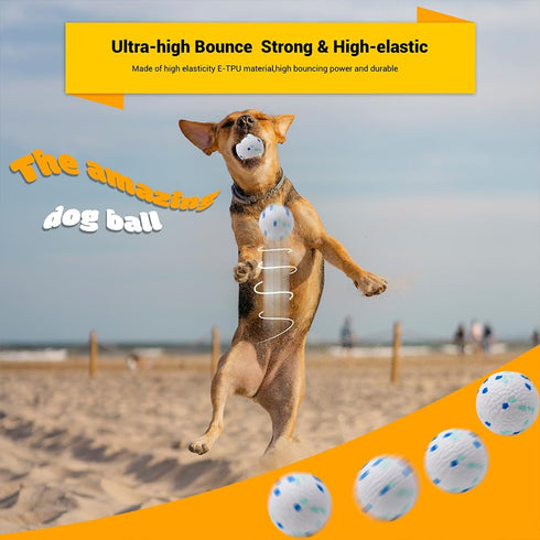 Indestructible Durable Bouncy Floating Balls for Dogs - Dog Balls Toys for Aggressive Chewers