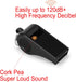Fya Plastic Whistle with Lanyard, Loud Clear Black Whistles for Coaches, Referees, and Officials