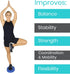Vive Oval Balance Pad, Wobble Cushion for Physical Therapy, Soft Stability Trainer for Workouts and Yoga