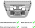 15W Detachable Dog Grooming Wide Blades, Compatible with Andis, Oster A5, Wahl KM10 Series Clippers, Cut Length 3/64”