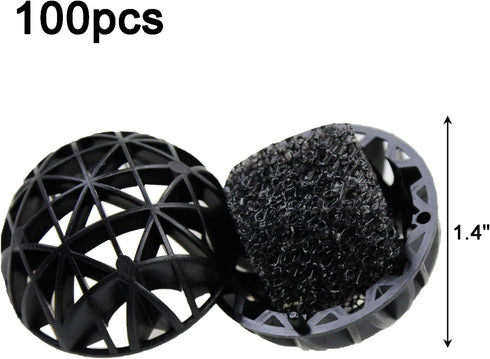 AQUANEAT 100pcs Bio Balls for Fish Tank Pond Canister Filter Media (1.4")