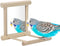 Bird Mirror with Perch, Bird Toys for Parrots, Budgies, Cockatiels, Lovebirds, Finches, Canaries