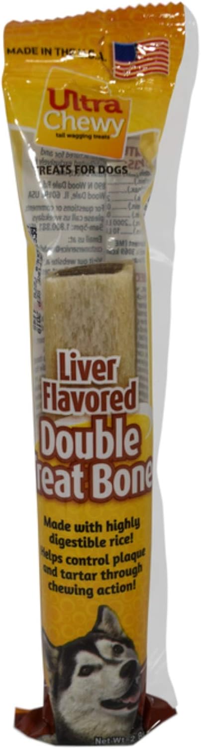 Ultra Chewy Liver Dog Treat Plastic PEG Bag 2.8 OZ - 0877869007971