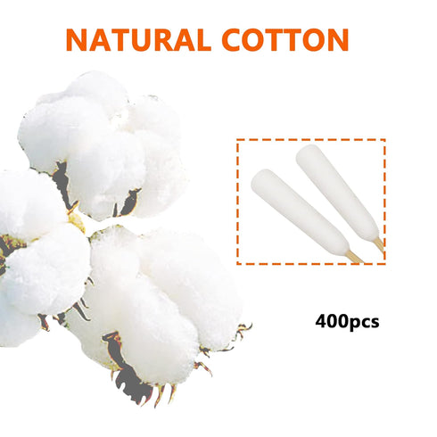6 Inch Long Cotton Swabs for Medium and Large Pets, Ears Cleaning or Makeup, 400pcs