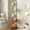 Vertical Ball Storage Rack - Adjustable 5-Tier Sports Organizer Stand for Basketball, Soccer, Volleyball and More (56.7