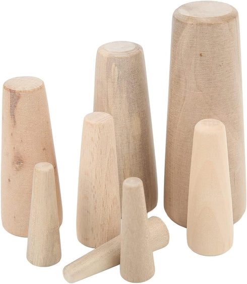 Tissting 10Pcs Marine Tapered Conical Thru-Hull Emergency Soft Wood Plugs Kit for Boats and Fishing