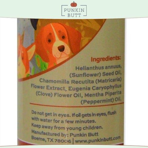 Punkin Butt Puppy Teething Oil to Stop Chewing and Relieve Discomfort | All Natural, 2 oz