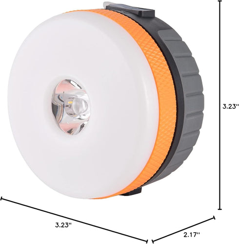 LIT-PaTH LED Camping Lantern, Rechargeable Light with Magnet Base, 2200 mAh, Emergency Survival Kit, Medium Orange, 1