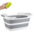Gigco21 Collapsible Pet Bathtub with Water Drainage Hole and Plug - Foldable Plastic Basket, Wash Basin, Washing