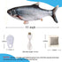 Tocirelo Remote Control Cat Toy, Interactive Electric Flopping Fish Kiten Kicker Toy for Indoor Cats and Small Dogs