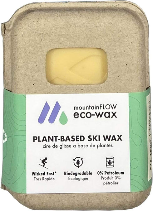 mountainFLOW Plant-Based, Biodegradable Ski/Snowboard Hot Wax, Petroleum Free