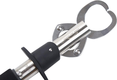 Lip Gripper With Scales - Professional Fish Holder, Stainless Steel Grabber, 40 Pound Weight Scale Tool